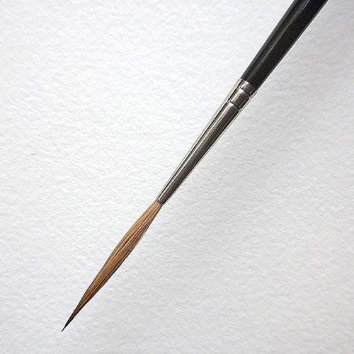 da Vinci Brushes 1203-1 Oil & Acrylic Series 1203 Maestro Rigger Brush, XL-Length Sharp Needle-Point Kolinsky Red Sable with Black Polished Handle, Size 1 - Image 3
