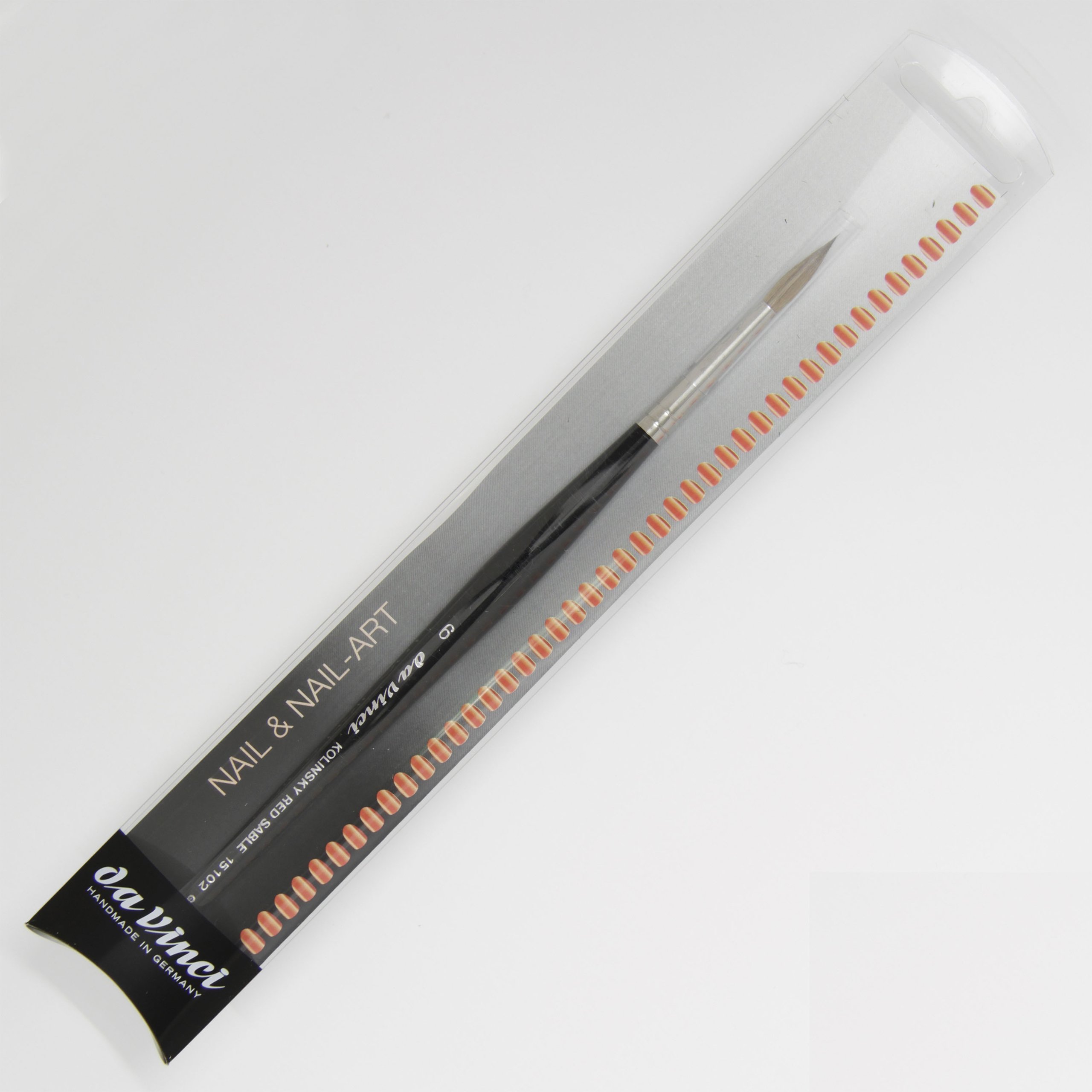 da Vinci Nails Series 15102 Acrylic Technique Nail Brush, Round Kolinsky Red Sable with Lacquered Handle, Size 6 - Image 4