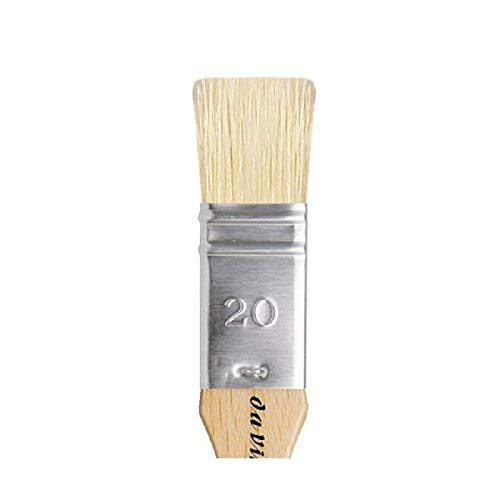 da Vinci Varnish & Priming Series 2475 Mottler Brush, Medium Hog Bristle with Natural Lacquered Handle, Size 20 - Image 4